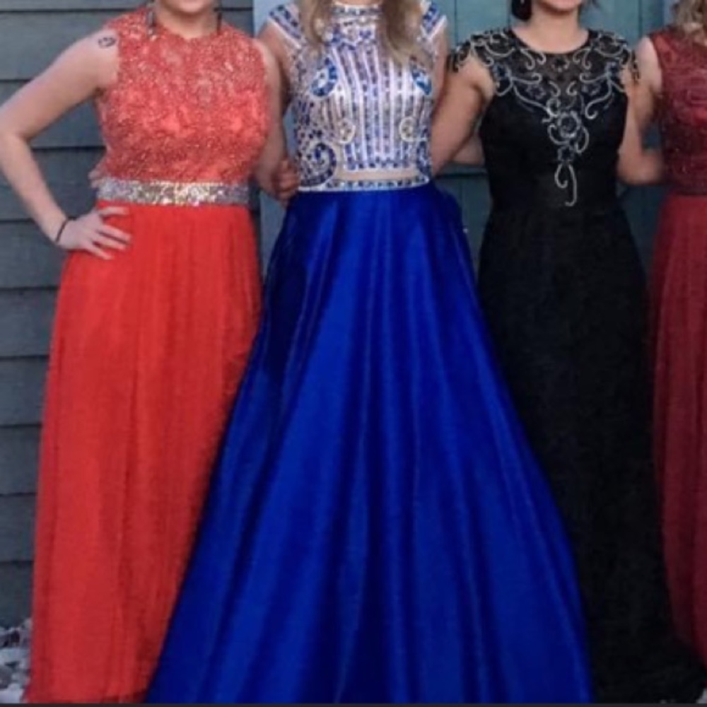 Royal blue gown